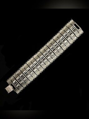 Vintage Coro Silver Statement Link Bracelet